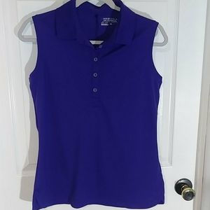 Nike golf drifit sleeveless purple shirt